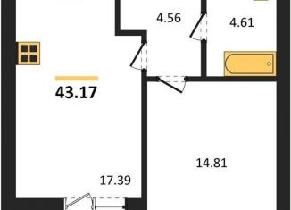 Продается однокомнатная квартира, 43.2 м2, Калининград, Ленинградский район, улица Александра Невского, 194А