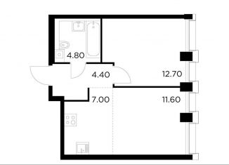 Продам двухкомнатную квартиру, 40.5 м2, Москва, метро Водный стадион