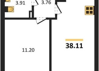 Однокомнатная квартира на продажу, 38.1 м2, Калининград, Батальная улица, 65Б, Московский район