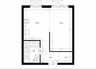 Продается однокомнатная квартира, 31.9 м2, Люберцы, ЖК Жулебино Парк, улица 3-е Почтовое Отделение, 48