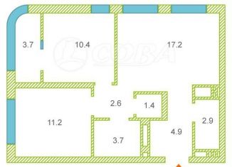 Продается 2-комнатная квартира, 58 м2, Тюмень, улица Эльвиры Федоровой, 1, Восточный округ