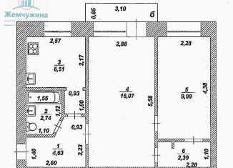 Продажа двухкомнатной квартиры, 43 м2, Димитровград, проспект Ленина, 30