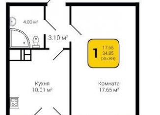 Продам 1-комнатную квартиру, 35.9 м2, Воронеж, Цимлянская улица, 10В, Левобережный район