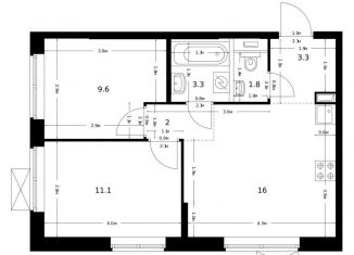 Продам 2-ком. квартиру, 47.1 м2, Амурская область