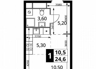 Продается квартира студия, 24.6 м2, Химки