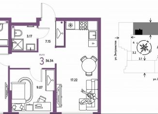 Продажа трехкомнатной квартиры, 56.5 м2, Свердловская область, Шефская улица, 28