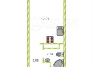 Продается квартира студия, 17.9 м2, Тюмень, Ленинский округ, Харьковская улица, 74