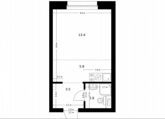 Продам квартиру студию, 25.3 м2, Москва, СВАО, жилой комплекс Полар, 1.5