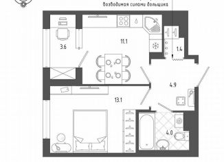 Продажа 1-комнатной квартиры, 36.3 м2, Санкт-Петербург, Измайловский бульвар, 9, Адмиралтейский район