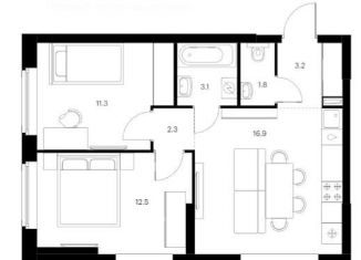 Продается 2-ком. квартира, 51.1 м2, Казань, улица Космонавтов, 61Г, ЖК Созвездие