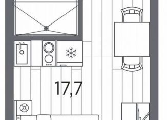 Продам квартиру студию, 21.5 м2, Санкт-Петербург, проспект Стачек, 62Б
