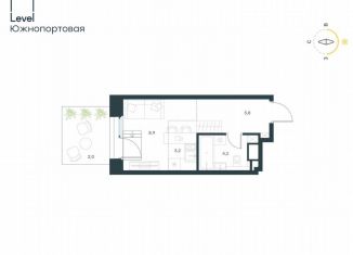 Продажа квартиры студии, 24.1 м2, Москва, жилой комплекс Левел Южнопортовая, 13