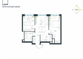 Продажа 3-комнатной квартиры, 55.9 м2, Москва