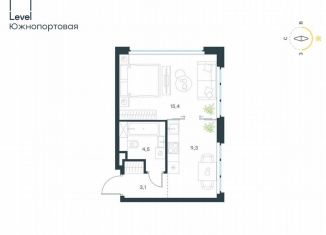 Продажа однокомнатной квартиры, 32.3 м2, Москва, Южнопортовая улица, 28А/16