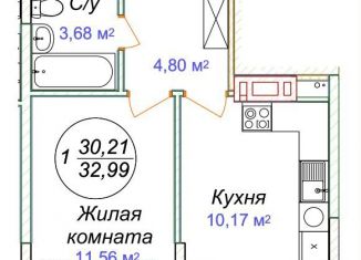 Продается однокомнатная квартира, 33 м2, Минеральные Воды