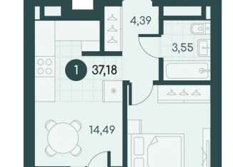 Продажа однокомнатной квартиры, 37.2 м2, Санкт-Петербург, посёлок Левашово, 7