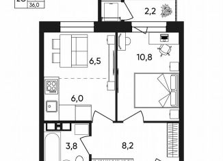 Продам однокомнатную квартиру, 36 м2, Пермский край, Белозёрская улица, 30А