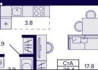 Продается квартира студия, 28.4 м2, Новосибирск