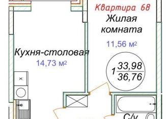 Продам однокомнатную квартиру, 36.8 м2, Минеральные Воды