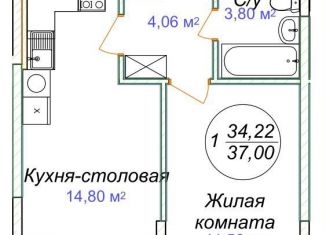 Продажа однокомнатной квартиры, 37 м2, Минеральные Воды