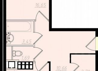 Продам 2-комнатную квартиру, 50.4 м2, Ленинградская область, улица Шекспира, 1к2