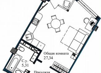 Продам однокомнатную квартиру, 41.2 м2, Севастополь, улица Лётчиков, 10