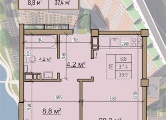 Продаю 1-ком. квартиру, 38.9 м2, Хакасия