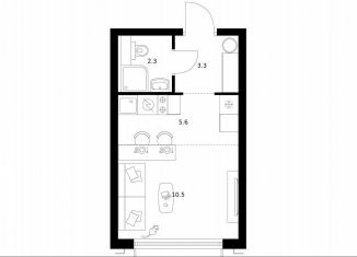 Квартира на продажу студия, 21.7 м2, Москва, район Гольяново, жилой комплекс 2-й Иртышский, 1.3