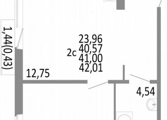 Продаю двухкомнатную квартиру, 41 м2, Челябинск