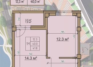 Продам 1-комнатную квартиру, 41.8 м2, Хакасия