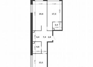 Продается 2-комнатная квартира, 71.6 м2, Москва, 3-я очередь, к6, метро Технопарк