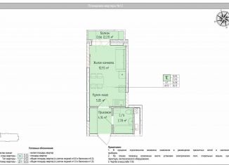 Квартира на продажу студия, 24.6 м2, Ижевск, Индустриальный район