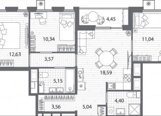 Продажа 3-ком. квартиры, 76.6 м2, Санкт-Петербург, метро Выборгская