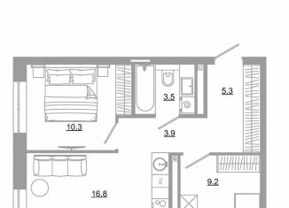 Продам 2-комнатную квартиру, 49 м2, Екатеринбург, метро Чкаловская