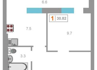 Продается 1-ком. квартира, 31.9 м2, Тюмень, улица Надира Сагдеева, 6, Ленинский округ