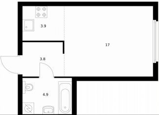 Продается квартира студия, 29.6 м2, Москва, жилой комплекс Барклая 6, к8