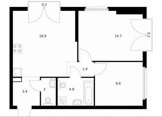 Продажа 2-комнатной квартиры, 56 м2, Москва, жилой комплекс Барклая 6, к7, район Филёвский Парк