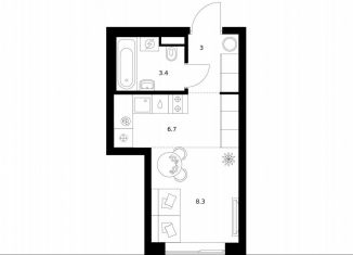 Продается квартира студия, 21.4 м2, Москва, район Очаково-Матвеевское