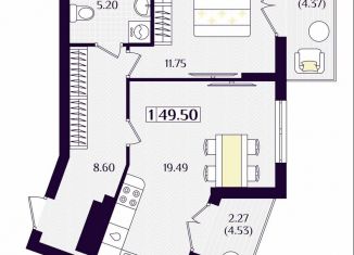 1-ком. квартира на продажу, 49.5 м2, Гурьевск, Краковский бульвар, 16, ЖК Новая Резиденция