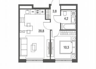 Продажа двухкомнатной квартиры, 40 м2, Москва, Тагильская улица, 2к1, станция Бульвар Рокоссовского