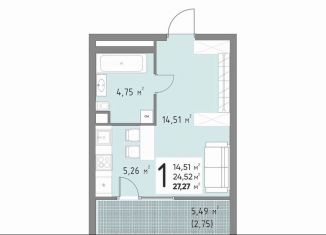 Продаю квартиру студию, 27.3 м2, Краснодарский край