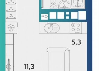 Продаю однокомнатную квартиру, 26.3 м2, Ижевск, улица Архитектора П.П. Берша, 44