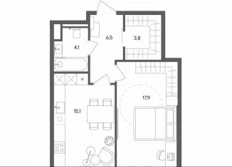 1-ком. квартира на продажу, 47.4 м2, Москва, улица Матросская Тишина, 1Ас71, метро Электрозаводская