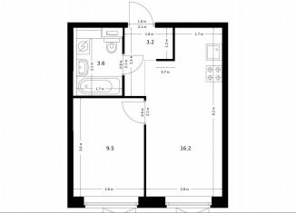 1-комнатная квартира на продажу, 32.5 м2, Москва, ЮЗАО