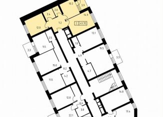 Продается 2-комнатная квартира, 49.7 м2, Ленинградская область, Вересковая улица, 5к2