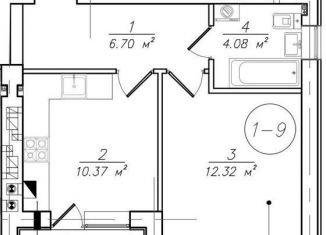 Продается 1-ком. квартира, 35 м2, Калининградская область