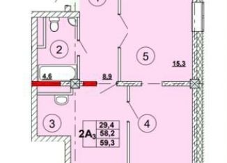 Продам 2-комнатную квартиру, 58.2 м2, Абакан, улица Кирова, 185к2