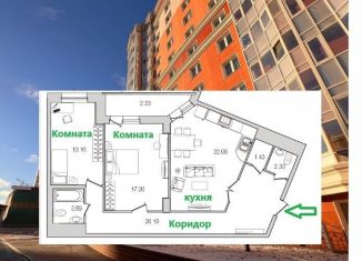 Продается 2-ком. квартира, 84.9 м2, Санкт-Петербург, улица Руднева, 18, Выборгский район