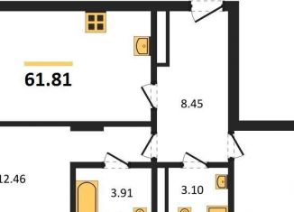 Продам двухкомнатную квартиру, 61.8 м2, Калининградская область, улица Ломоносова, 52