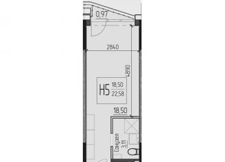 Продаю 1-ком. квартиру, 23 м2, Одинцово, улица Чистяковой, 8с2